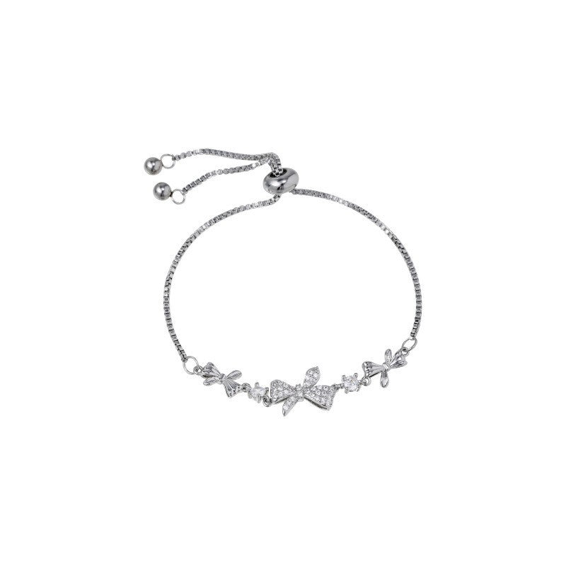 Koyace Shining Butterfly Adjustable Pure Silver Bracelet