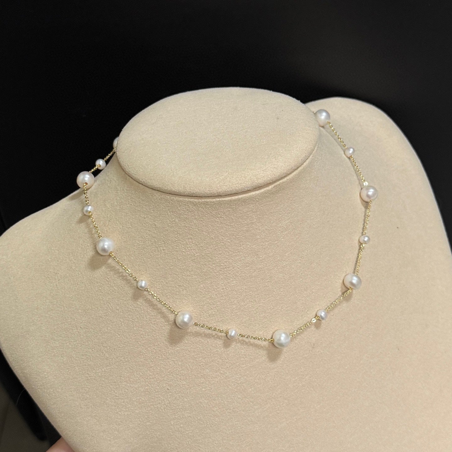 Koyace Starry Sky large and small beads Pearl Necklace