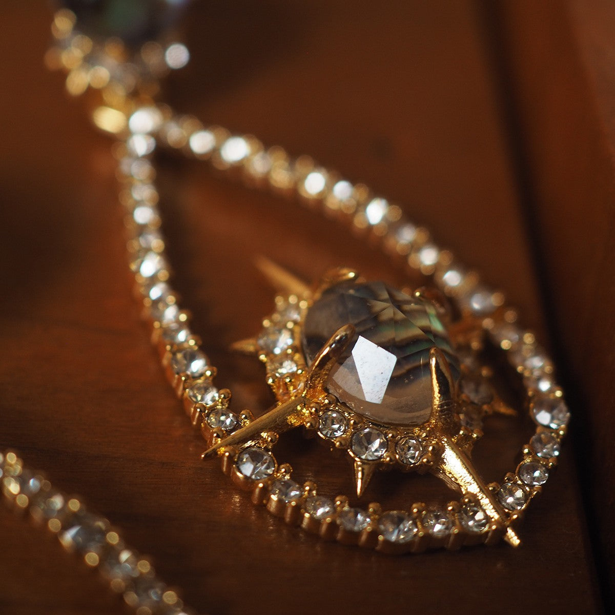 Koyace Teardrop-shaped Diamond-encrusted Frame Earrings