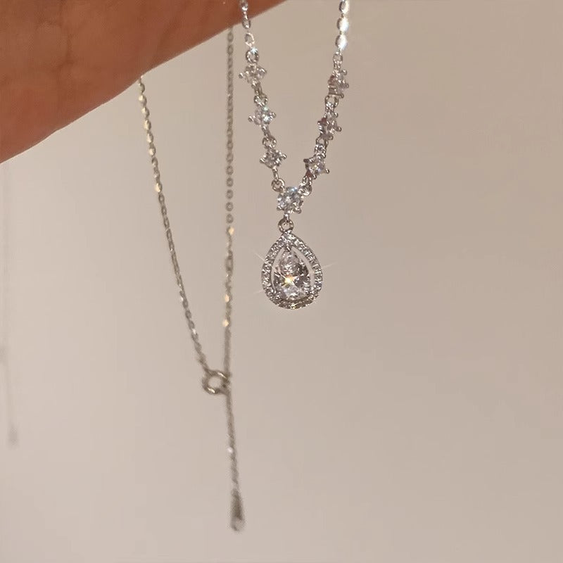 Koyace Water drop Sparkling Diamond Necklace