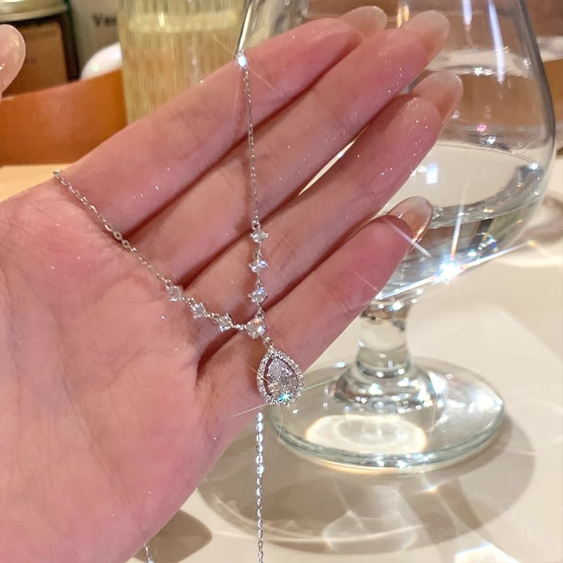 Koyace Water drop Sparkling Diamond Necklace