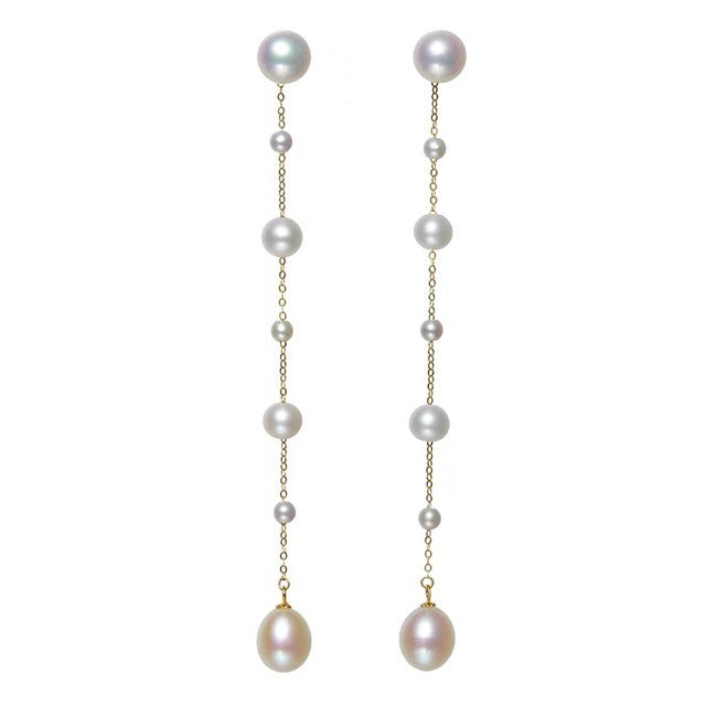 Koyace Starry Sky String Pearl Stud Earrings