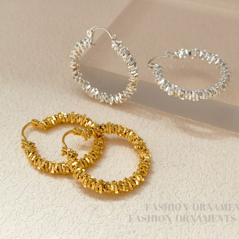 Koyace Irregular Metal Ring Beaded Ear Loops