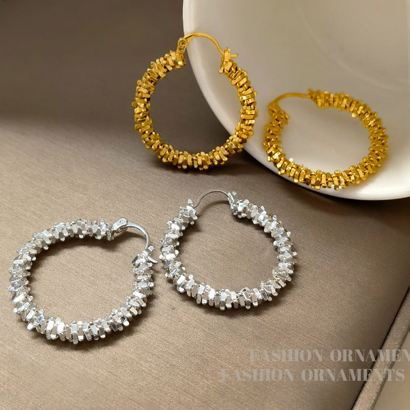 Koyace Irregular Metal Ring Beaded Ear Loops