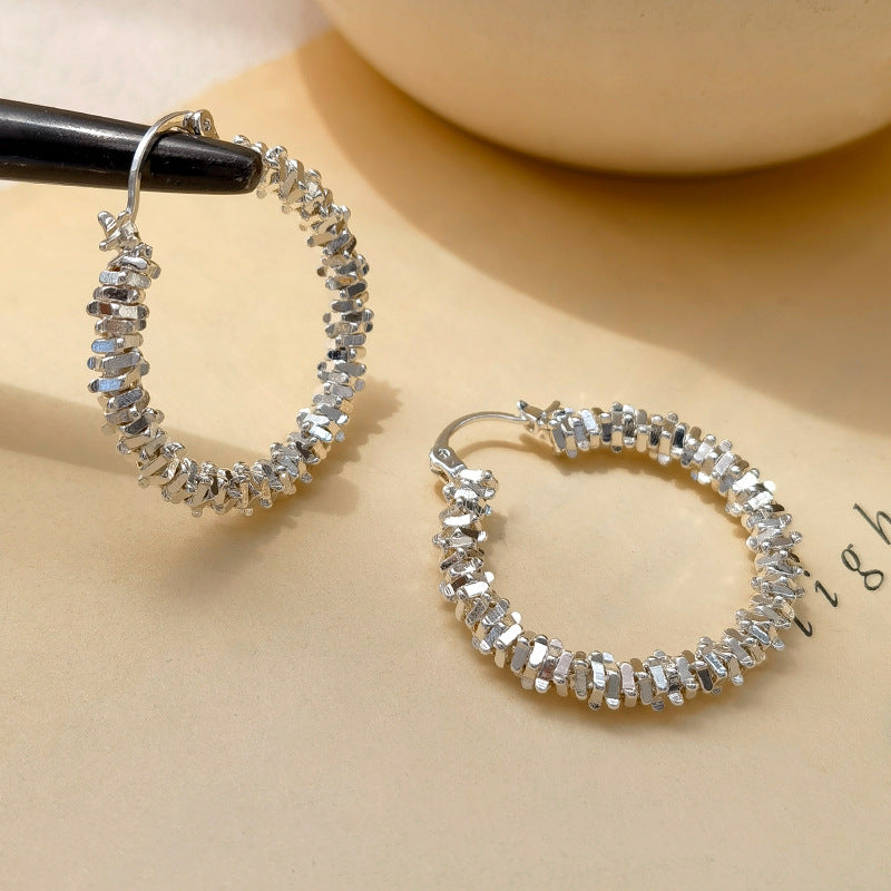 Koyace Irregular Metal Ring Beaded Ear Loops