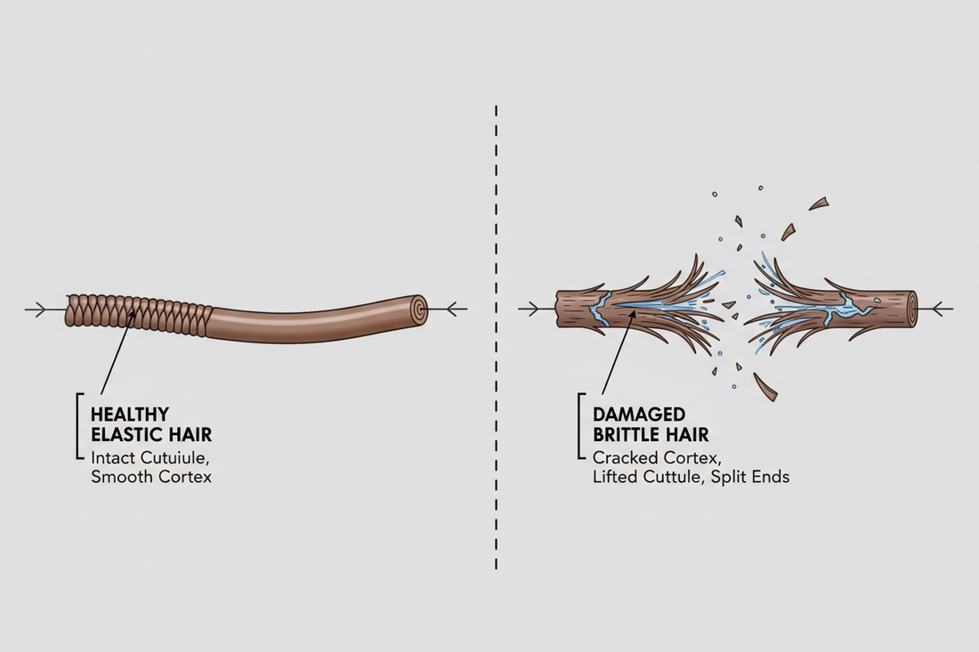From Fragile to Flexible: How Hair Elasticity Determines Strength, Shine, and Length