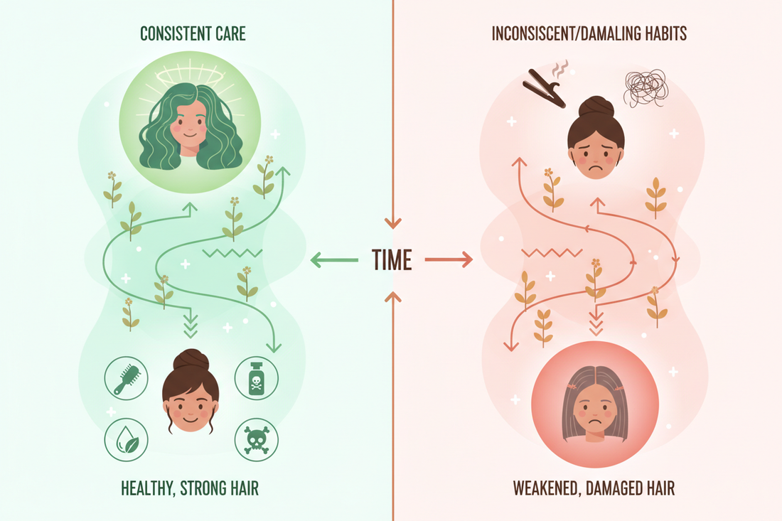 The Hair “Comfort Zone”: Why Your Hair Improves — or Gets Worse — When Routines Stay the Same
