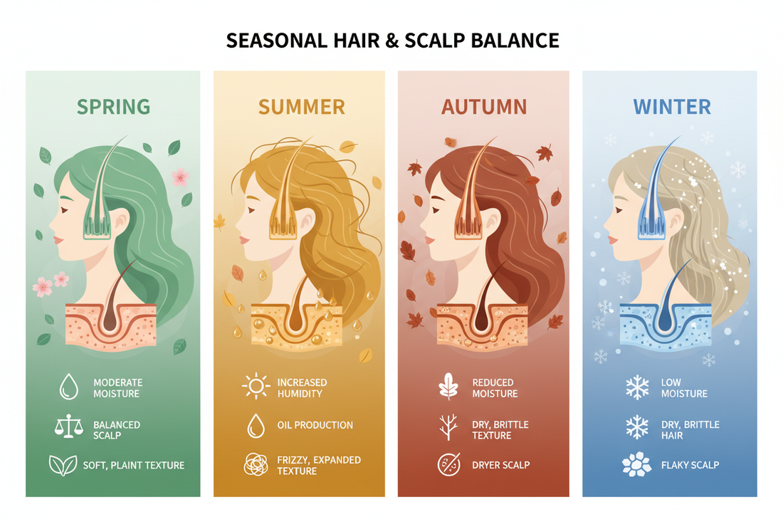 Seasonal Hair Stress: How Weather Quietly Changes Your Hair — and What to Do About It
