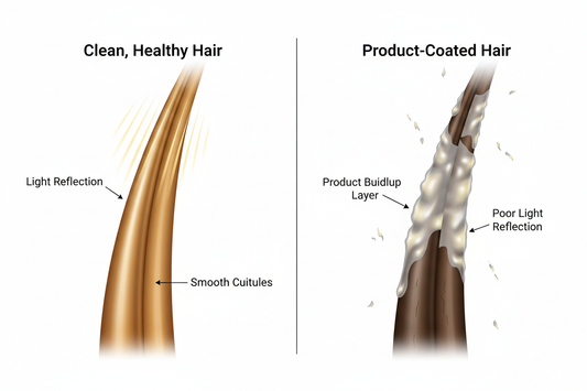 The Invisible Layer on Your Hair: How Buildup Changes Texture, Shine, and Growth