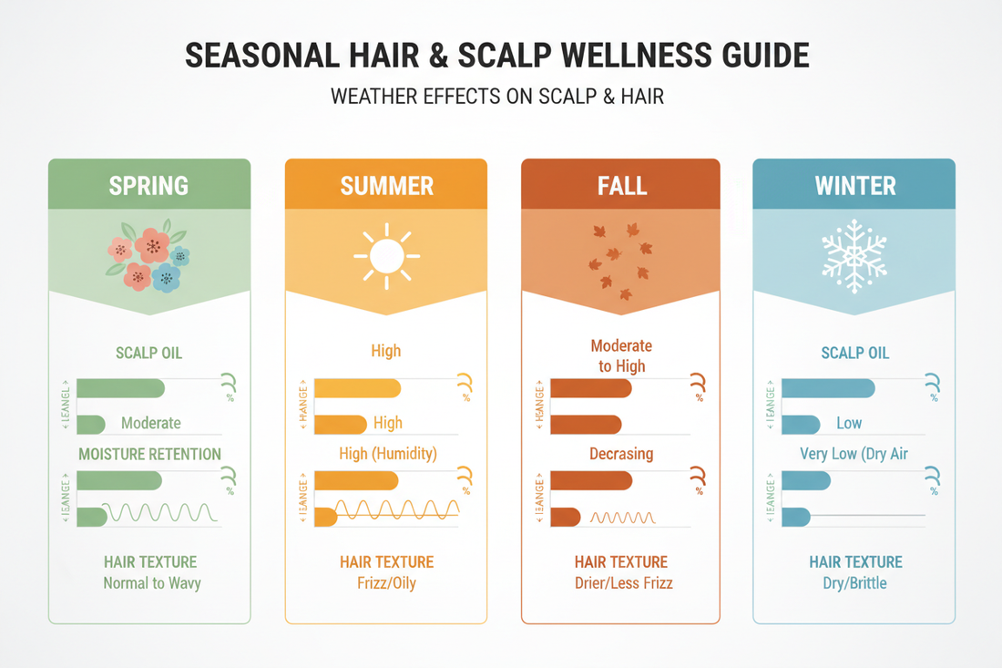 Seasonal Hair Care: How Weather Affects Your Scalp, Shine & Moisture Levels