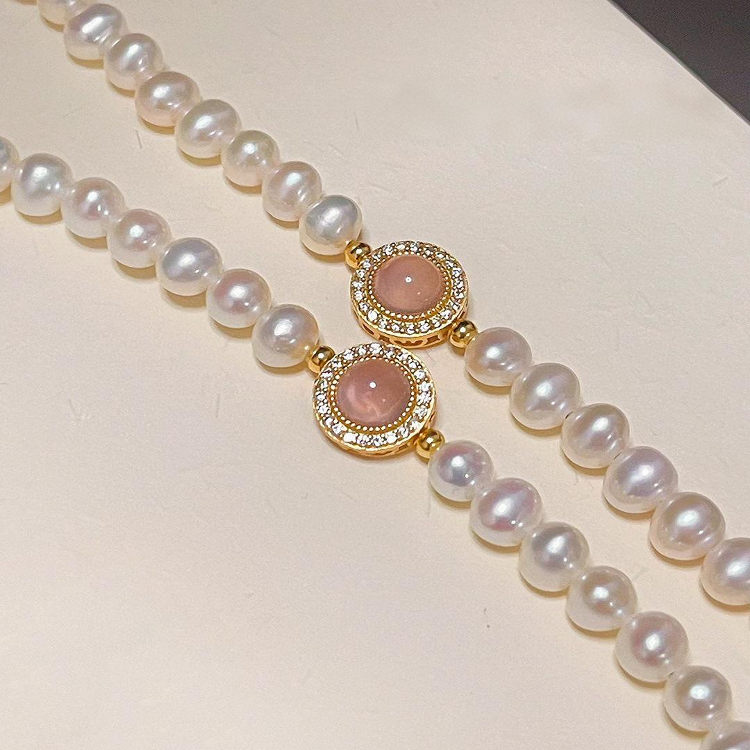 Koyace Gem-inlaid pearl beaded Bracelet