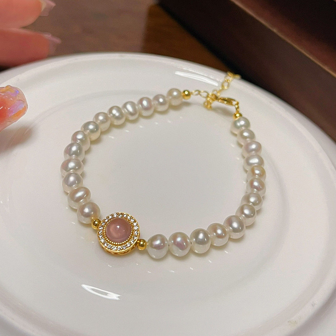 Koyace Gem-inlaid pearl beaded Bracelet