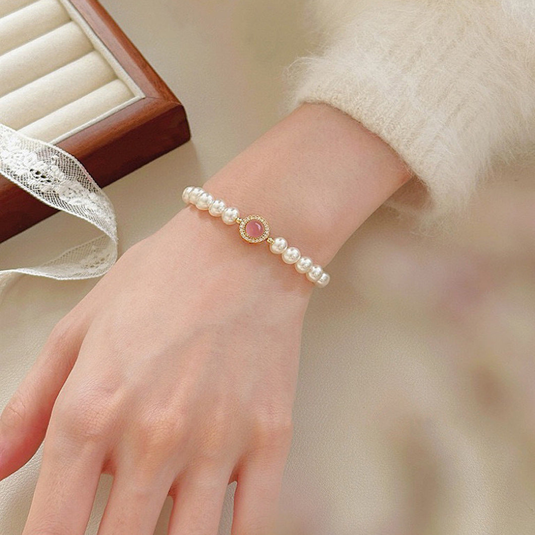 Koyace Gem-inlaid pearl beaded Bracelet