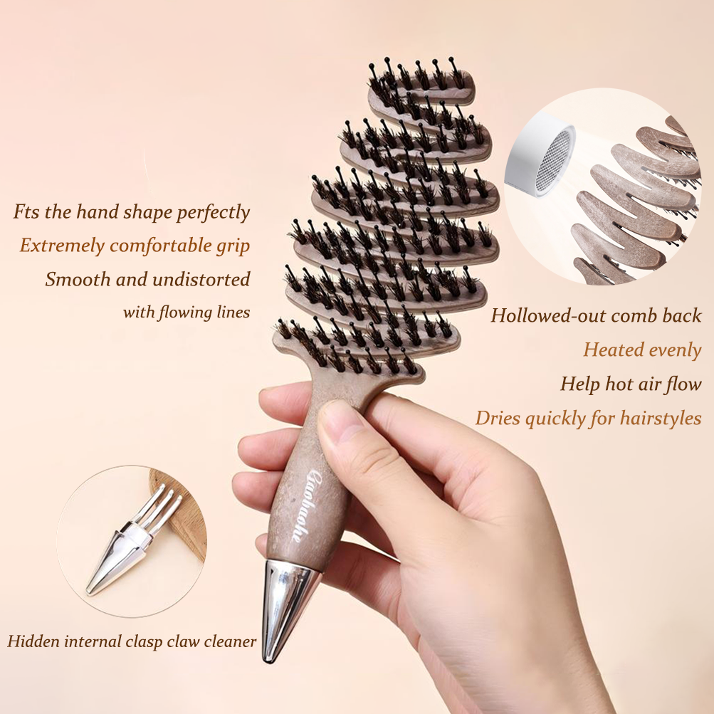 Koyace Pine Tower Pig Bristle Hair Care Brush