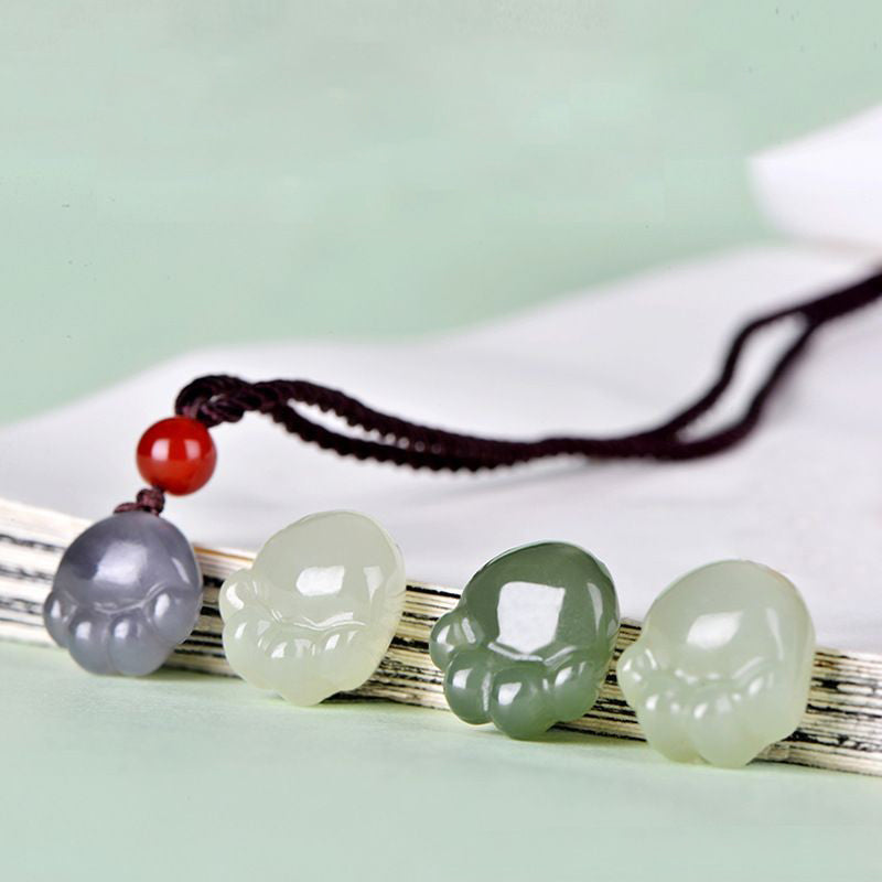 Koyace Pure Jade Cute Cat Paw Necklace