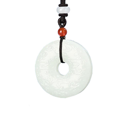 Koyace Pure Jade Donut Propitious Cloud Necklace