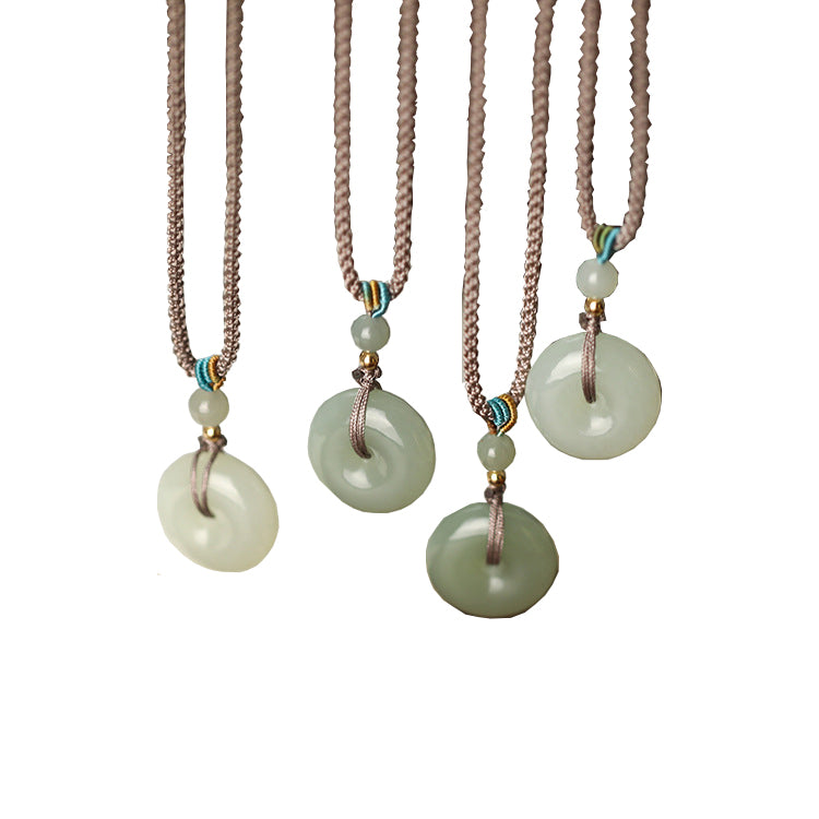 Koyace Pure Jade Donut Sapphire Necklace