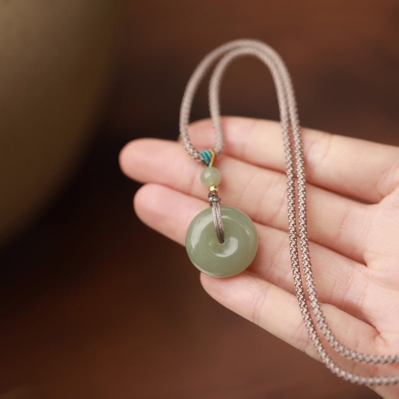 Koyace Pure Jade Donut Sapphire Necklace