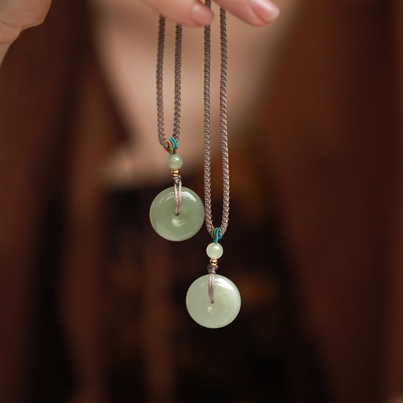 Koyace Pure Jade Donut Sapphire Necklace