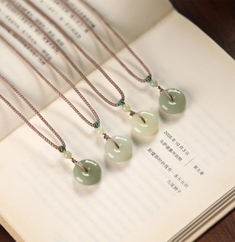 Koyace Pure Jade Donut Sapphire Necklace