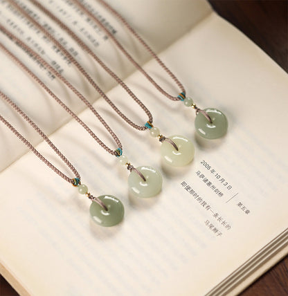 Koyace Pure Jade Donut Sapphire Necklace