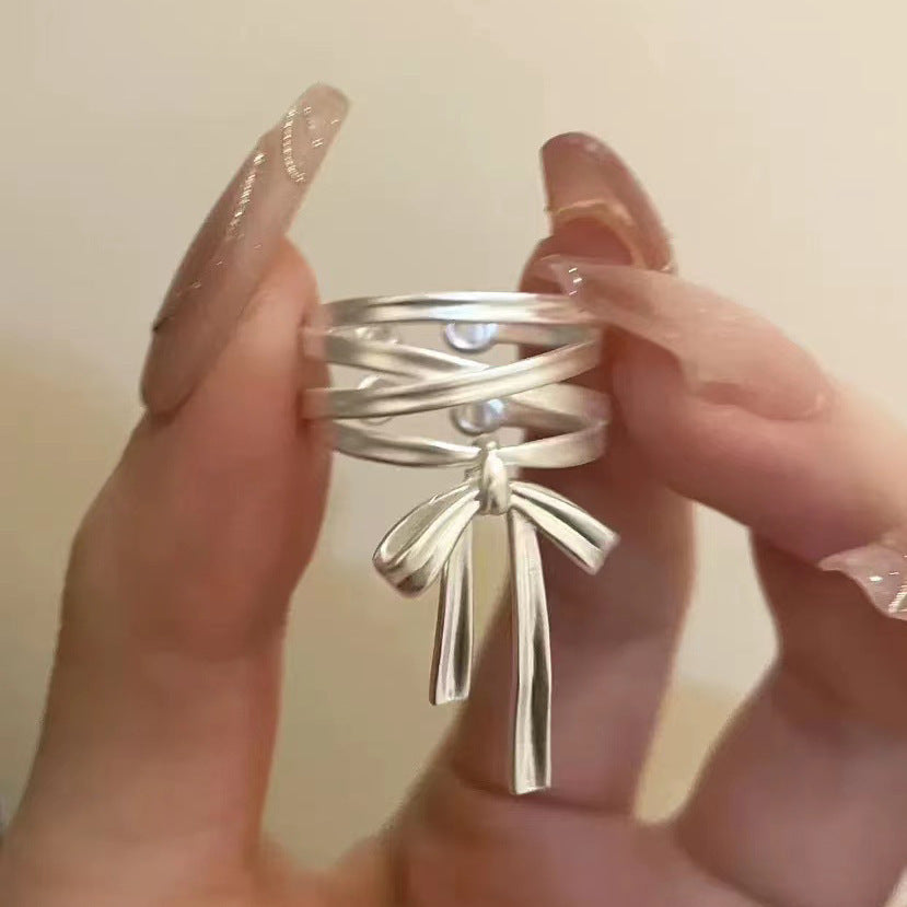 Koyace Ballet-style Bow Ribbon Open Ring