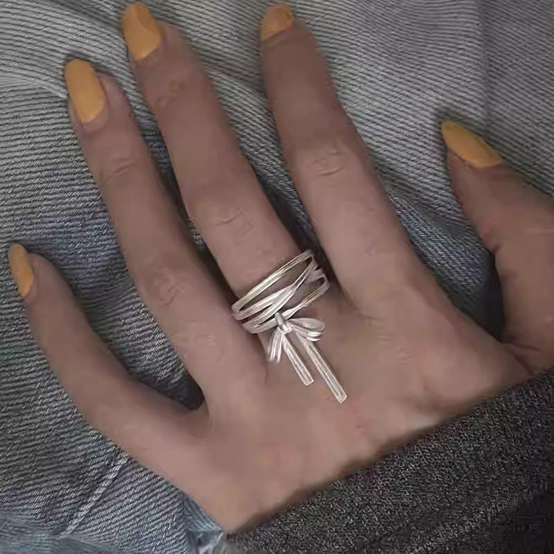 Koyace Ballet-style Bow Ribbon Open Ring