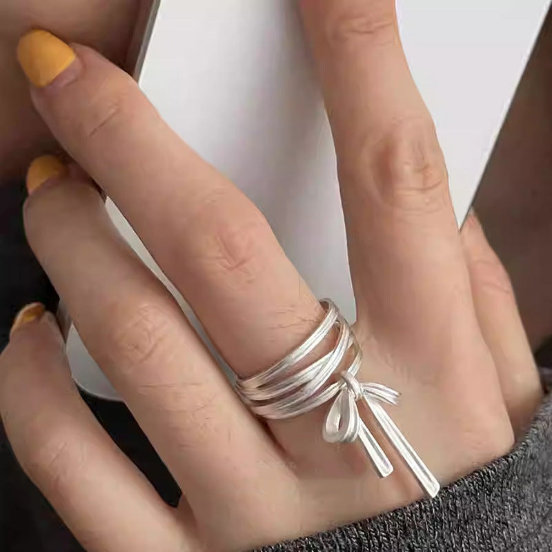 Koyace Ballet-style Bow Ribbon Open Ring