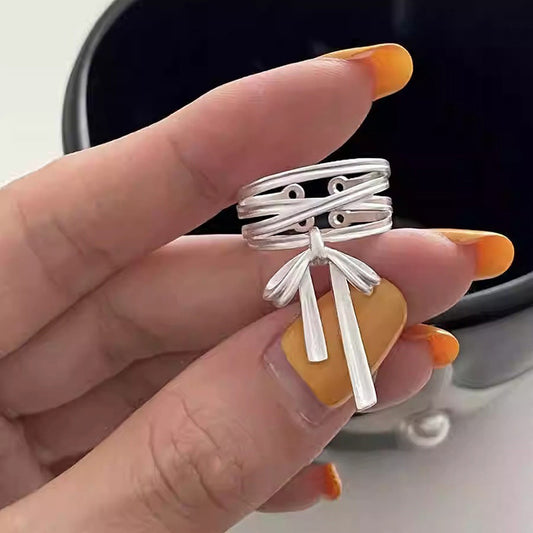 Koyace Ballet-style Bow Ribbon Open Ring