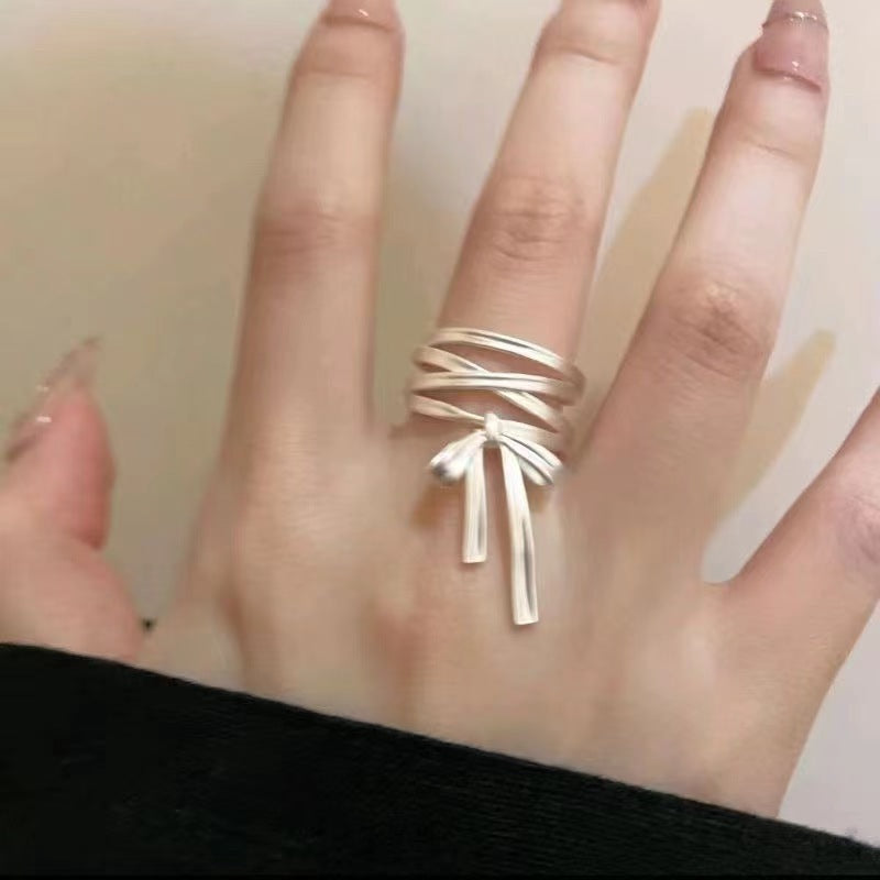 Koyace Ballet-style Bow Ribbon Open Ring