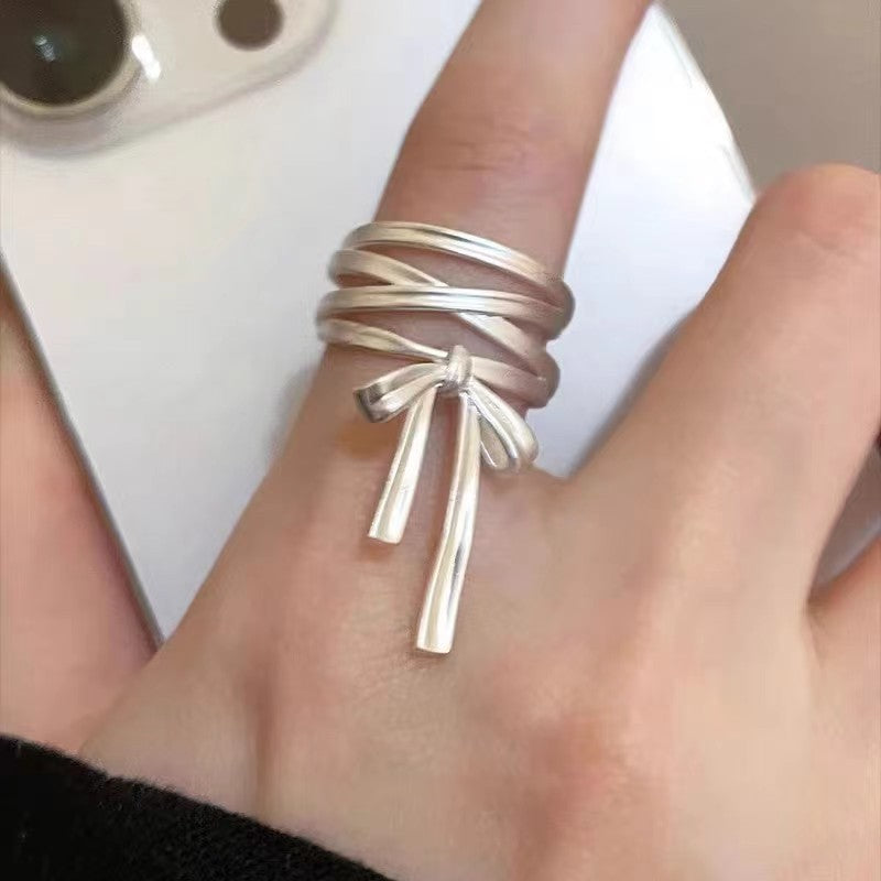 Koyace Ballet-style Bow Ribbon Open Ring