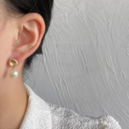 Koyace Baroque Freshwater Pearls Pendant Stud Earrings