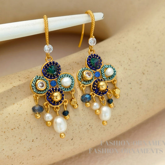 Koyace Bohemian-style Tassel Pearl Earrings