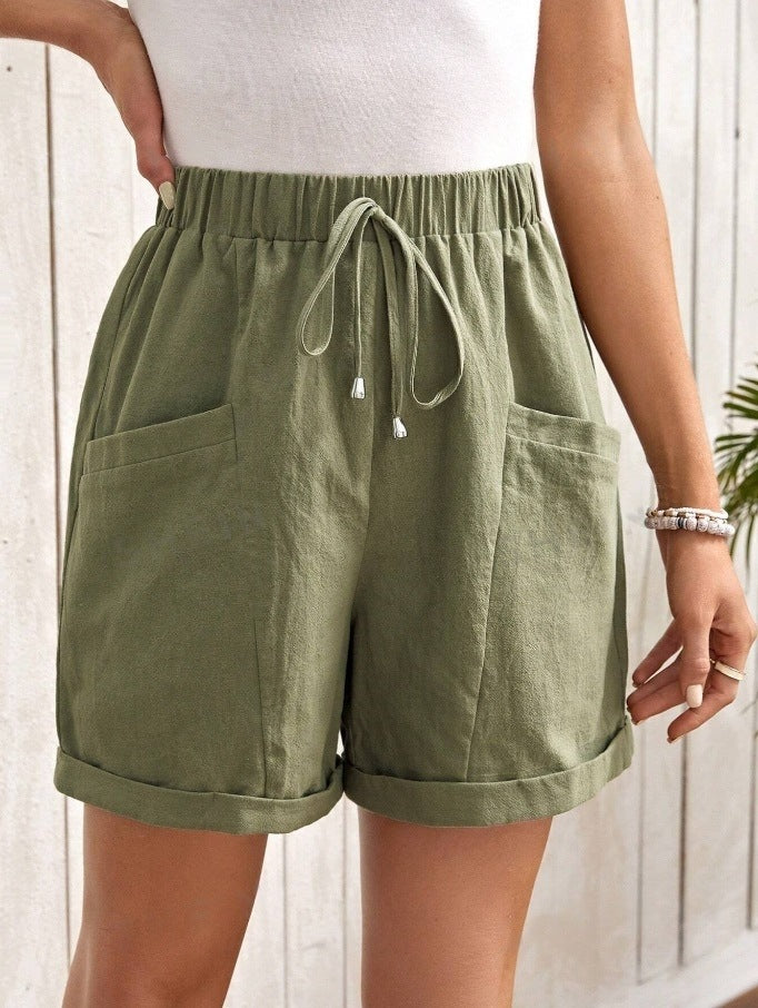 Koyace Casual Elastic Shorts with Large Pockets