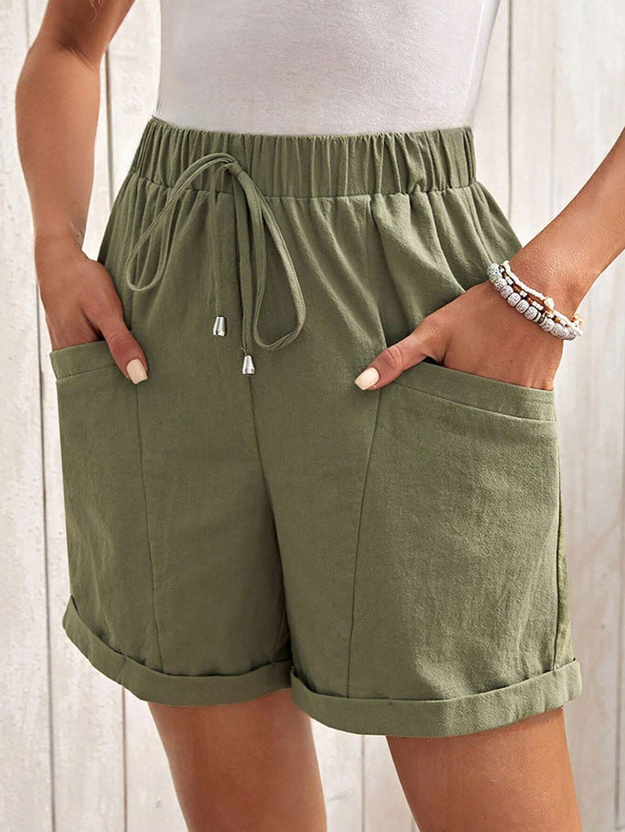 Koyace Casual Elastic Shorts with Large Pockets