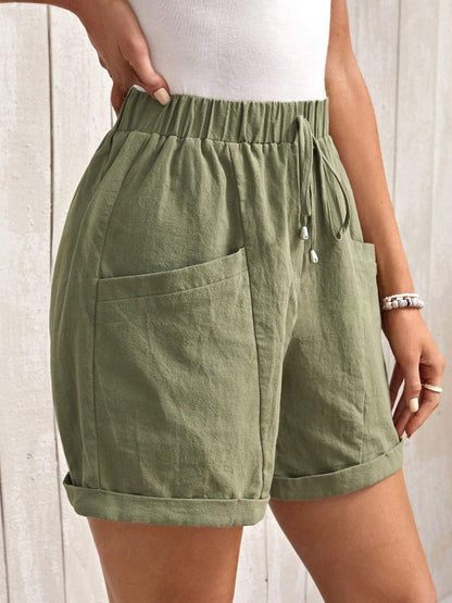 Koyace Casual Elastic Shorts with Large Pockets