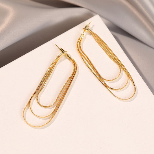Koyace Circular Multi-chain Tassel Earrings