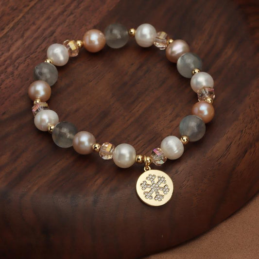 Koyace Crystal Moonstone Baroque Pearl Bracelet