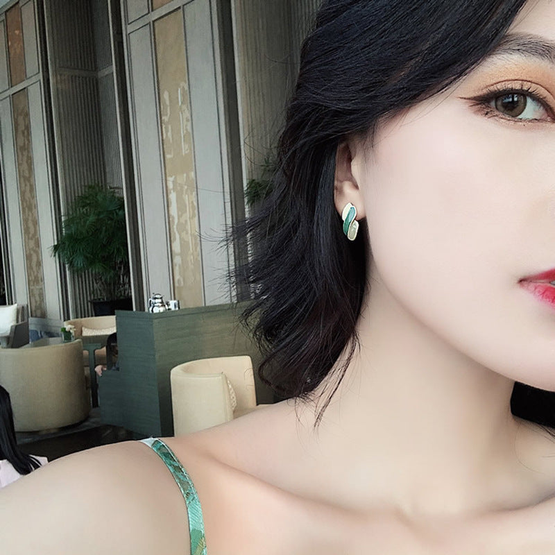 Koyace Drop Glaze Painting Style Stud Earrings