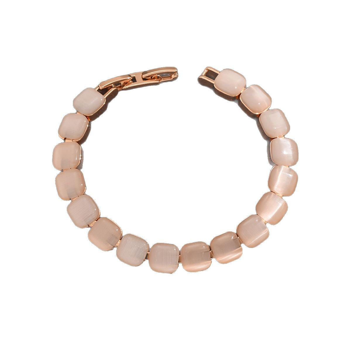 Koyace Fat Square Cat's Eye Rose Gold Geometric Bracelet