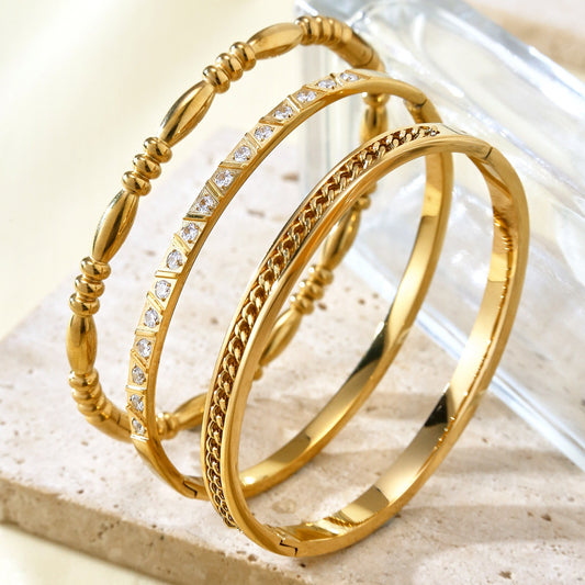 Koyace Geometric Pattern Series 18k Gold-plated Bracelet