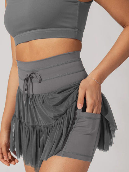 Koyace High Waist Lace-up Pleated Hottie Skirt