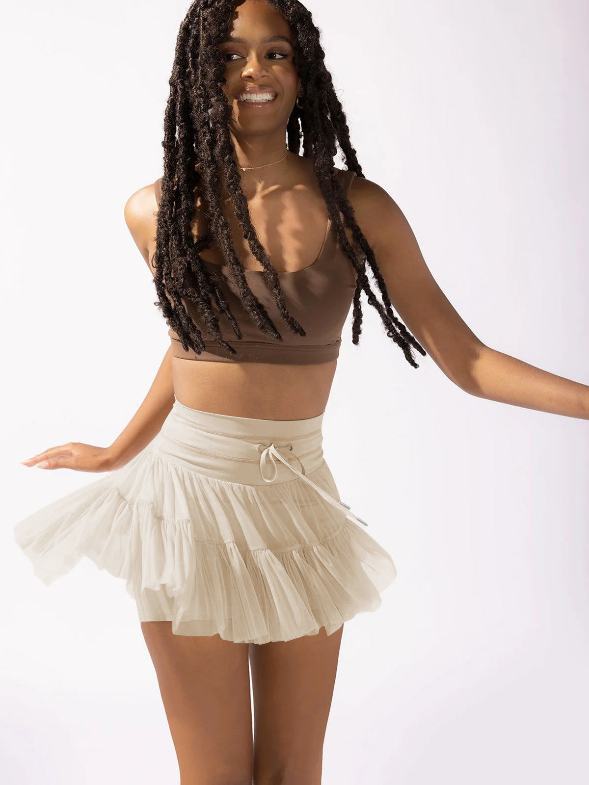 Koyace High Waist Lace-up Pleated Hottie Skirt