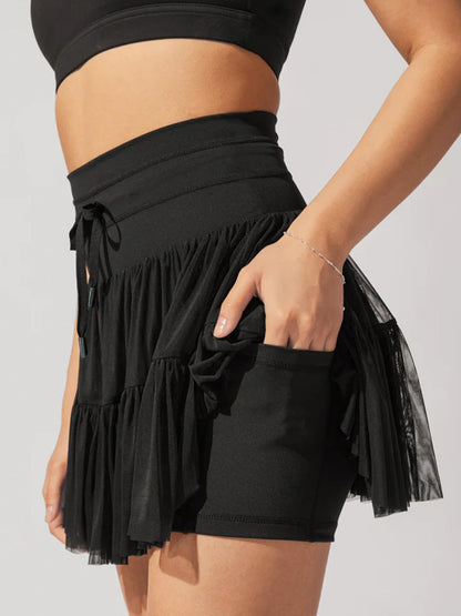 Koyace High Waist Lace-up Pleated Hottie Skirt