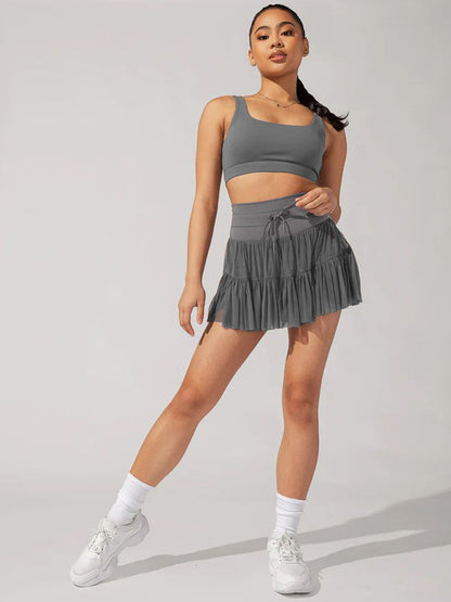 Koyace High Waist Lace-up Pleated Hottie Skirt