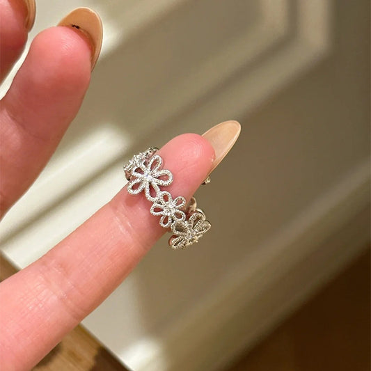 Koyace Hollowed-out Flower Lace Garland Open Ring