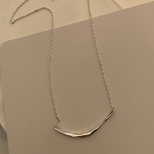 Koyace Irregular Arc Shape Stick Pure Silver Necklace