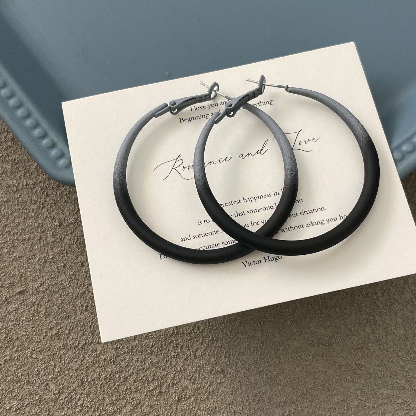 Koyace Metal Exaggerated Thick-rimmed Large Ring Earrings
