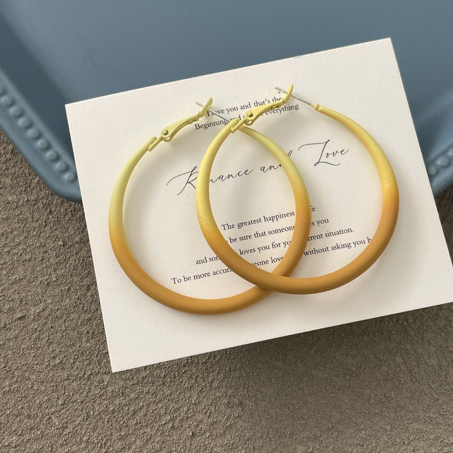 Koyace Metal Exaggerated Thick-rimmed Large Ring Earrings