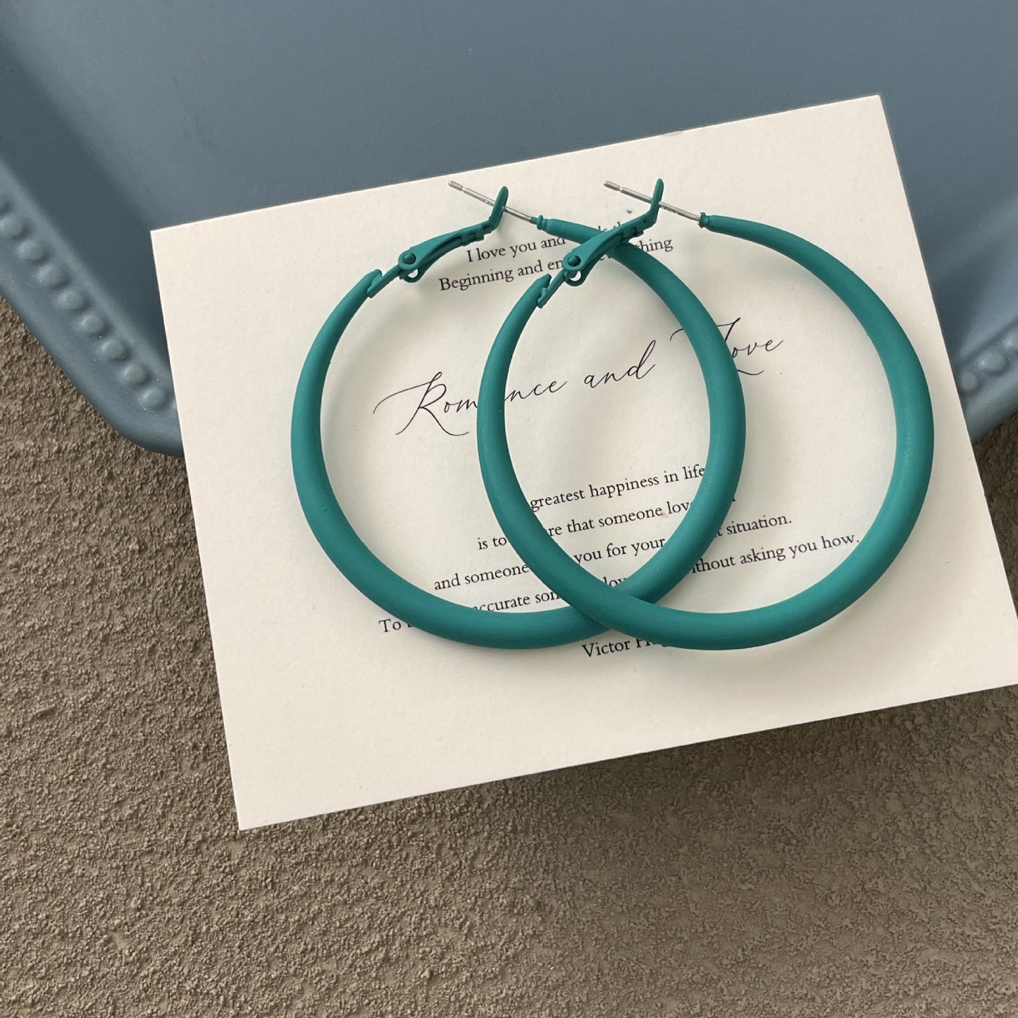 Koyace Metal Exaggerated Thick-rimmed Large Ring Earrings